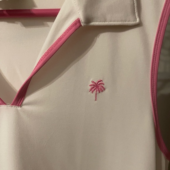 Lilly Pulitzer White and Pink Trim Polo Dress - Picture 2 of 4